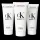 Three upright 100ml tubes of CK Everyone Shower Gel Body Wash for Men display the black logo and product name on the front.