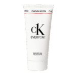 A white tube of CK Everyone Shower Gel Body Wash for Men, 100ml, features black and red text on a plain background.