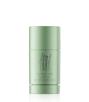 A set of three green cylindrical Cerruti 1881 Pour Homme Deodorant Sticks for Men, 75ml each, displayed against a plain white background.