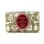 Rectangular bar of Penhaligon's The Favourite triple-milled soap in decorative grey and white packaging with a red oval label on the front. Buy soap online for a touch of luxury delivered to your door.