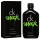 A black box and bottle of Calvin Klein CK One Shock EDT 100ml Spray for Men, both featuring green "Shock" text.