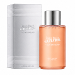 A 200ml bottle of Jean Paul Gaultier Classique Bath & Shower Gel is displayed next to its silver box packaging on a white background.