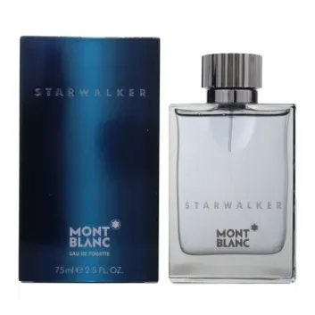 Montblanc Starwalker Homme EDT for Men, 75ml, with its blue packaging box displayed beside the bottle.