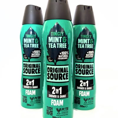 3x Original Source Tingly Mint & Tea Tree Shower Foam, 200ml