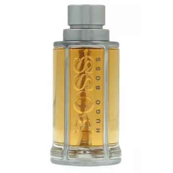 A set of two 100ml bottles of Hugo Boss The Scent Aftershave Lotion for Men, each featuring amber liquid, a silver cap, and the embossed "BOSS" logo on the front.