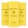 Three Versace Yellow Diamond Deodorant Sticks for Women, 50ml each, are arranged side by side on a white background.