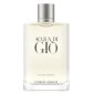 A clear rectangular bottle of Giorgio Armani Acqua Di Gio EDT 200ml Spray for men, featuring a silver cap and minimalist label.