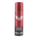 A pack of 2 Police Instinct Deodorant Sprays for men, each in a 200ml red can with a winged logo and white text on the front.