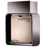 A 100ml bottle of Calvin Klein Euphoria for Men Eau de Toilette (EDT) with a metallic cap, reflective surface, and the brand and product name displayed on the front.