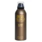 Two brown aerosol cans of Diesel Fuel For Life Body Spray for Men, 200ml each, with black caps, displayed against a white background.