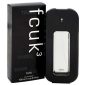 Three bottles of FCUK 3 EDT 100ml Spray for Men are displayed beside their black packaging boxes featuring bold white text.