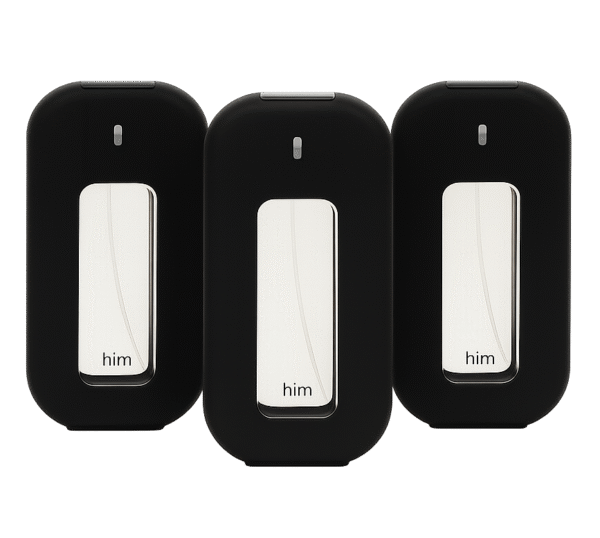 Three identical black rectangular bottles with silver panels and "FCUK 3" branding, labeled as 3x FCUK FCUK 3 EDT 100ml Spray for Men, are arranged side by side against a white background.