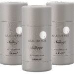 Three unisex 75ml Armaf Club de Nuit Sillage deodorant sticks are displayed against a white background.
