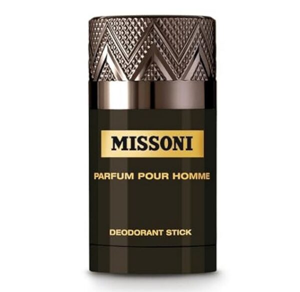 A set of three 75ml Missoni Parfum Pour Homme Deodorant Sticks for Men.