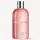 Two pink bottles of Molton Brown Delicious Rhubarb & Rose Bath & Shower Gel 300ml, unisex, feature silver caps and white and silver labeling.