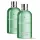 Two bottles of Molton Brown Wild Mint & Lavandin Bath & Shower Gel 300ml (unisex), each with a silver cap, are standing side by side on a white background.