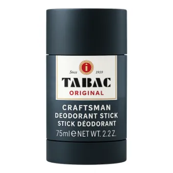 Mäurer & Wirtz Tabac Craftsman Deodorant Stick for Men, 75ml, features dark gray packaging with a white label.