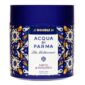 Two blue 200ml jars of Acqua di Parma Blu Mediterraneo Mirto di Panarea Body Scrub, unisex, each featuring a decorative label pattern.