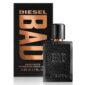 A bottle of Diesel Bad Body Spray for Men, 200ml, is displayed in front of its packaging, both featuring bold copper and black design elements.