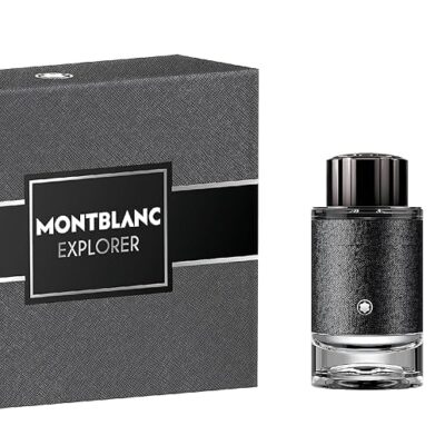 Mont Blanc Explorer Gift Set for Men includes 100ml EDP, 7.5ml travel spray, and 100ml shower gel, all elegantly packaged.