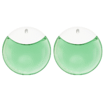 Two identical 50ml bottles of Issey Miyake A Drop d'Issey Essentielle EDP for Women, each with a round green design and white cap, are placed side by side on a white background.