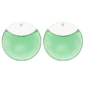 Two identical 50ml bottles of Issey Miyake A Drop d'Issey Essentielle EDP for Women, each with a round green design and white cap, are placed side by side on a white background.
