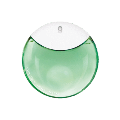 A round green and white bottle of Issey Miyake A Drop d'Issey Essentielle EDP for Women, 50ml Spray, is displayed against a plain white background.