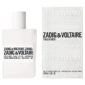 A 50ml bottle and box of Zadig & Voltaire This is Her EDP Spray for Women, showcasing minimalist white packaging with black text.