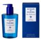 Two blue bottles and boxes of Acqua di Parma Blu Mediterraneo Mirto di Panarea Hand & Body Wash, 300ml each, unisex.