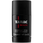 Three 75ml Mäurer & Wirtz Tabac Man Deodorant Sticks, featuring a black design with red and white text on the label, are displayed against a white background.