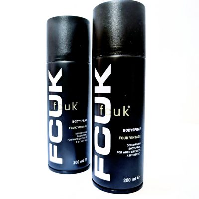 3x Fcuk Vintage Deodorising Body Spray for Men, 200ml - Image 2