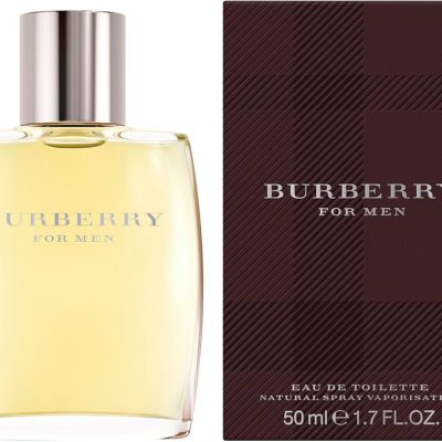 A 100ml bottle of Burberry for Men Eau de Toilette Spray and a box.