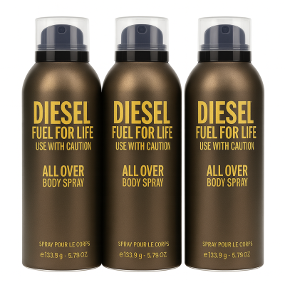 3x Diesel Fuel For Life Body Spray for Men, 200ml - Image 1