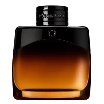 Mont Blanc Legend Night EDP Spray for Men, 100ml, comes in a Montblanc branded glass bottle with a gradient amber-to-black design and a black cap.
