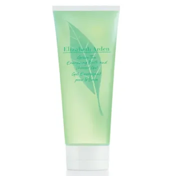 Three green tubes of Elizabeth Arden Green Tea Bath & Shower Gel for Her, 200ml each, with white caps, displayed on a white background.