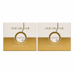 Two bars of Armaf Club De Nuit Milestone unisex soap (130g each), featuring a white and gold design with a chain motif on the front.