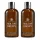 Two bottles of Molton Brown Re-Charge Black Pepper 300ml Body Wash Shower Gel for Men are displayed side by side against a white background.