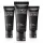Three tubes of Clinique Clinique for Men Age Defense For Eyes 15ml are standing upright on a white background.