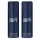 Three navy blue cans of Calvin Klein Defy Deodorant Spray for Men, 150ml each, are standing upright side by side on a white background.