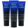 Three tubes of Lacoste Eau de Lacoste L.12.12 Pour Lui Magnetic Shower Gel 50ml are displayed upright against a plain white background.