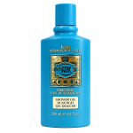 A blue 200 ml bottle of 4711 Original Eau de Cologne Shower Gel with a gold and blue label featuring decorative elements and text in multiple languages.