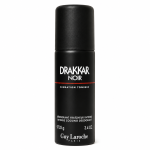 A black 3.4 oz can of Drakkar Noir Intense Cooling Deodorant by Guy Laroche, standing upright on a white background.