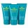 Two teal tubes of Hollister Wave 2 Shower Gel Body Wash for Men, each 100 ml, arranged side by side on a white background.
