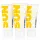 Three yellow and white Jil Sander SUN MEN tubes are standing upright side by side on a white background, with bold "SUN MEN" text displayed across the front of the packaging.