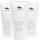 Three tubes of Lacoste L.12.12 Blanc Shower Gel Body Wash, 150ml each, are displayed upright against a plain white background.