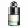 A bottle of Molton Brown London Wild Mint & Lavandin perfume with a silver cap and gradient green glass.