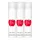 Three cans of Nina Ricci Nina Deodorant Spray for Her (150ml each) featuring white packaging with red apple graphics and "Nina" text are displayed side by side against a white background.