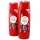 Two red bottles of Old Spice Deep Sea shower gel with minerals, featuring a black and white aquatic design and a recyclable label on the cap.