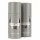 Two grey cylindrical Paco Rabanne Invictus deodorant spray cans are placed side by side against a white background.