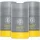 Three 50g Roger & Gallet Cologne Twist Deodorant Sticks for unisex use are displayed in gray and yellow packaging on a white background.